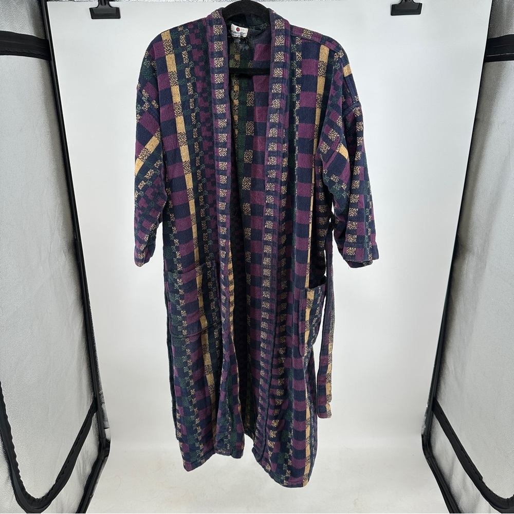 Men’s Medium‎ Vintage 90’s Puritan Special Edition Terry Cloth Plaid Bathrobe